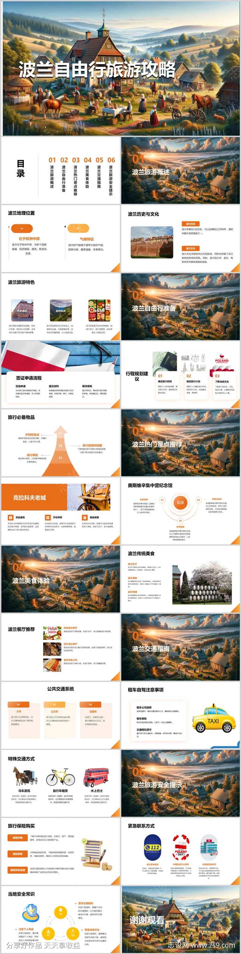 波兰自由行旅游攻略PPT-采灵感-cailinggan.com