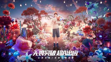 神秘秘境唯美花园活动海报-采灵感-https://www.cailinggan.com/