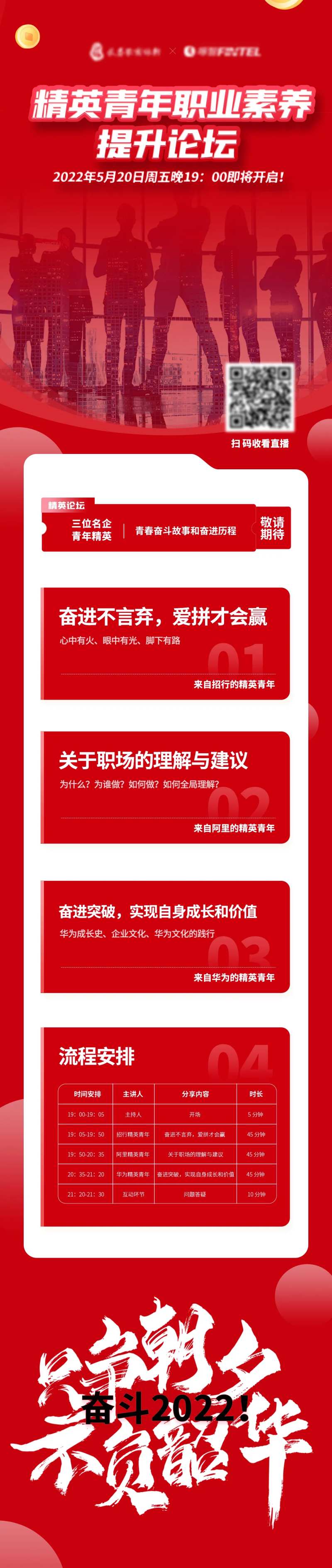 青年职业素养培训宣传海报长图-采灵感-cailinggan.com