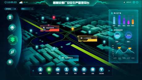 智慧煤厂可视化首页-采灵感-https://www.cailinggan.com/