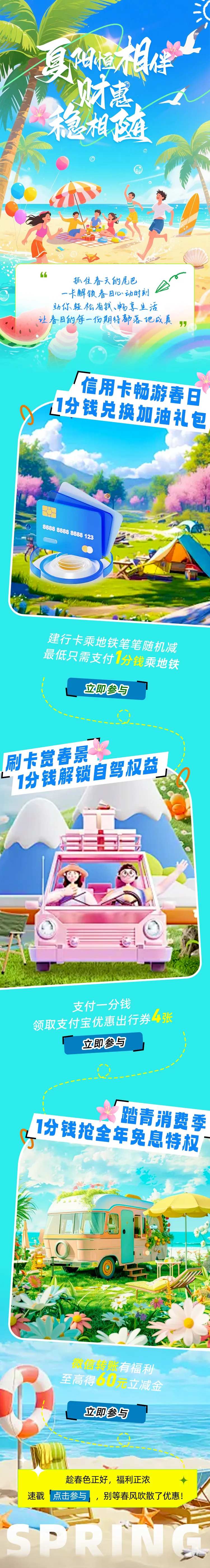 信用卡出游活动海报长图-采灵感-cailinggan.com