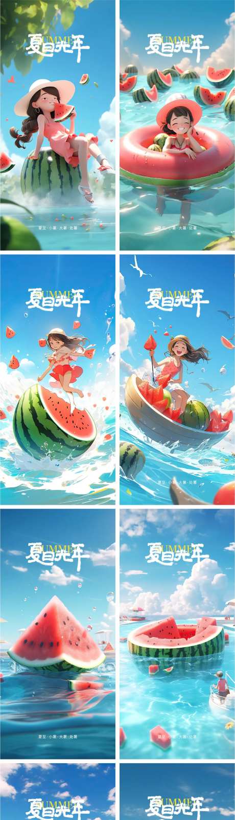 夏日光年大暑节气系列海报-采灵感-https://www.cailinggan.com/