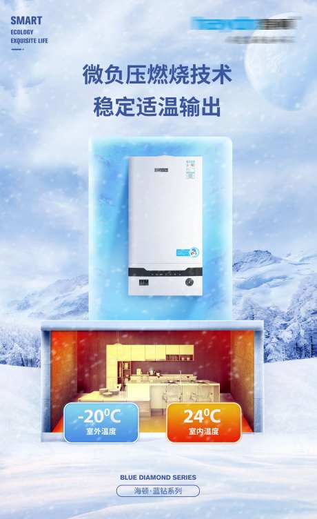 壁挂炉产品海报-采灵感-https://www.cailinggan.com/