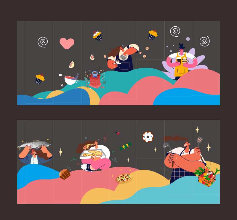 美食街玻璃贴包装-采灵感-cailinggan.com