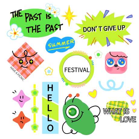 多巴胺手账贴纸-采灵感-https://www.cailinggan.com/