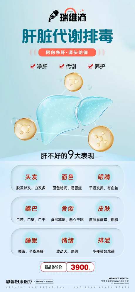 肝脏代谢排毒海报-采灵感-https://www.cailinggan.com/