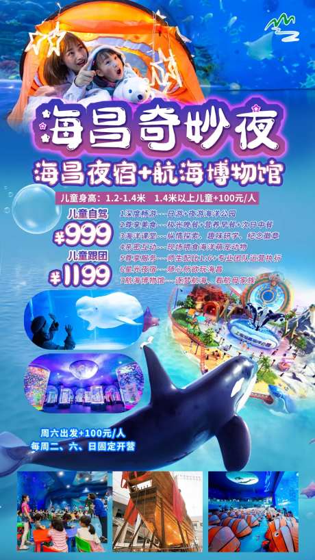 上海海昌夜宿奇妙夜海报-采灵感-https://www.cailinggan.com/