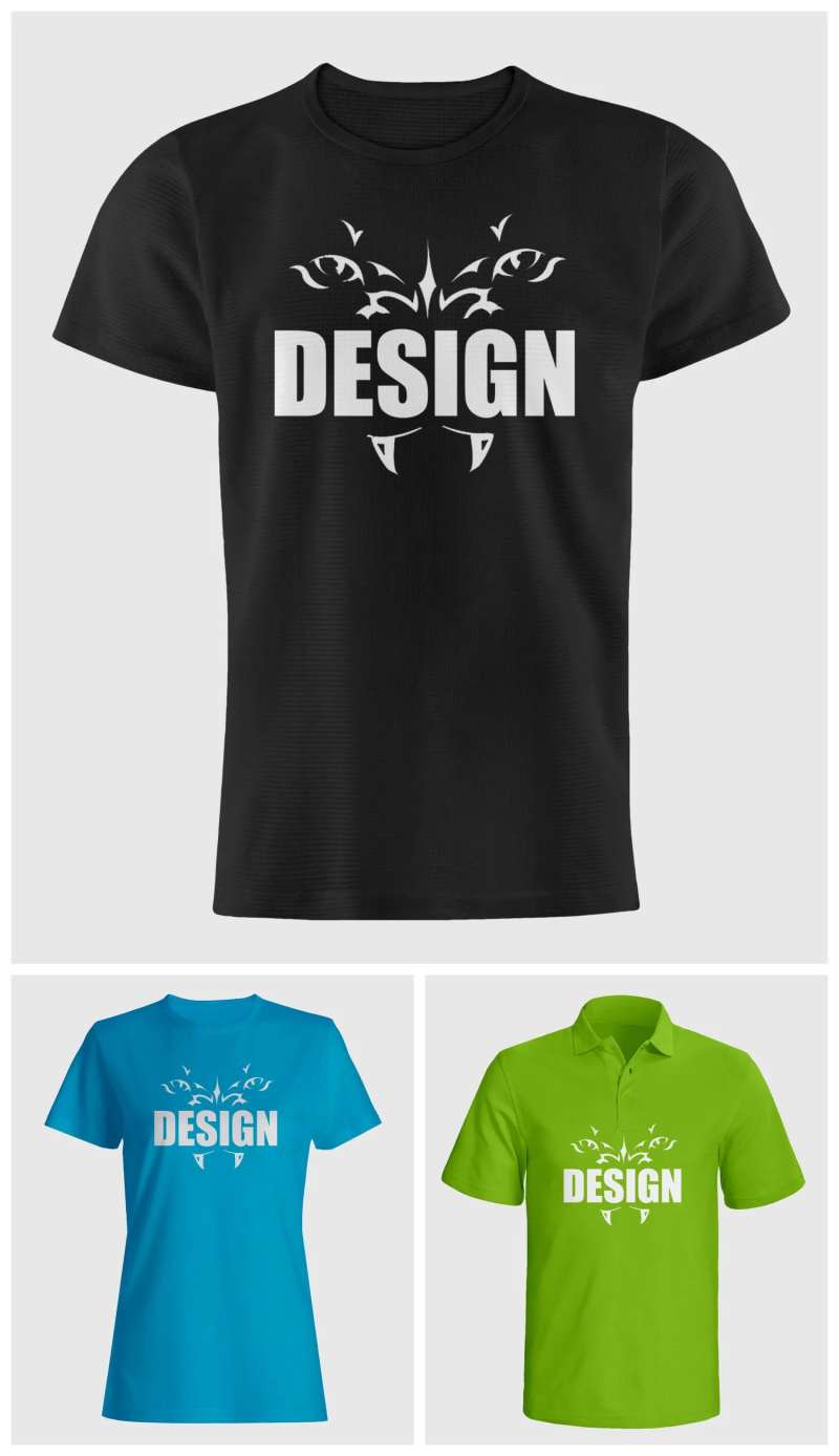 服饰短袖简约字母样机-采灵感-cailinggan.com