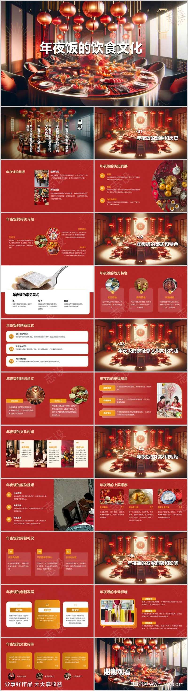 年夜饭的饮食文化PPT-采灵感-cailinggan.com