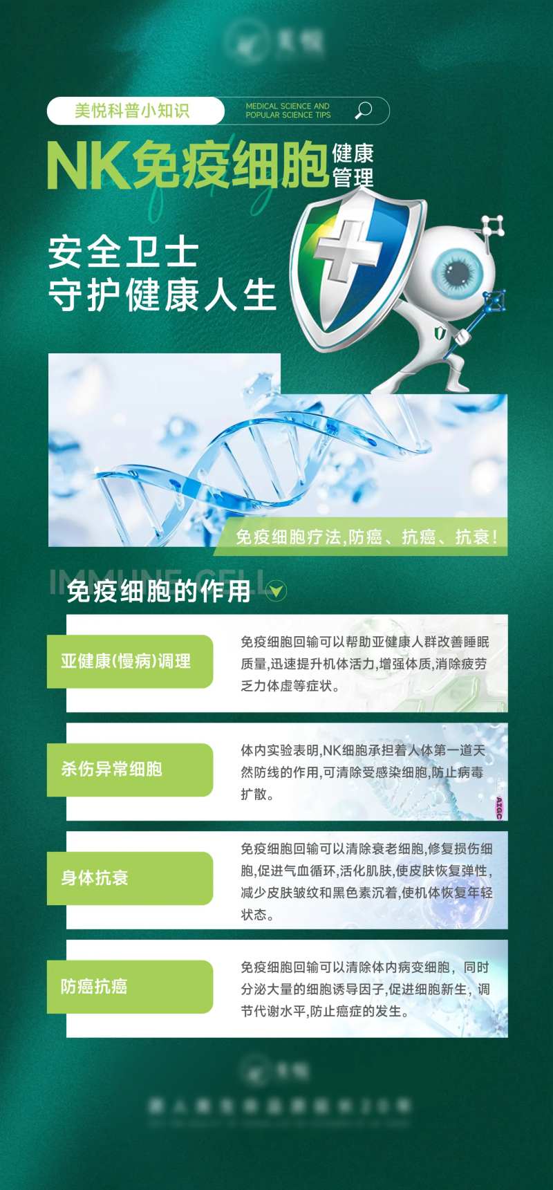 免疫细胞健康管理海报-采灵感-cailinggan.com