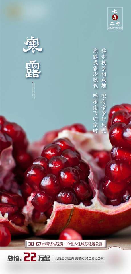 地产寒露节气海报-采灵感-https://www.cailinggan.com/