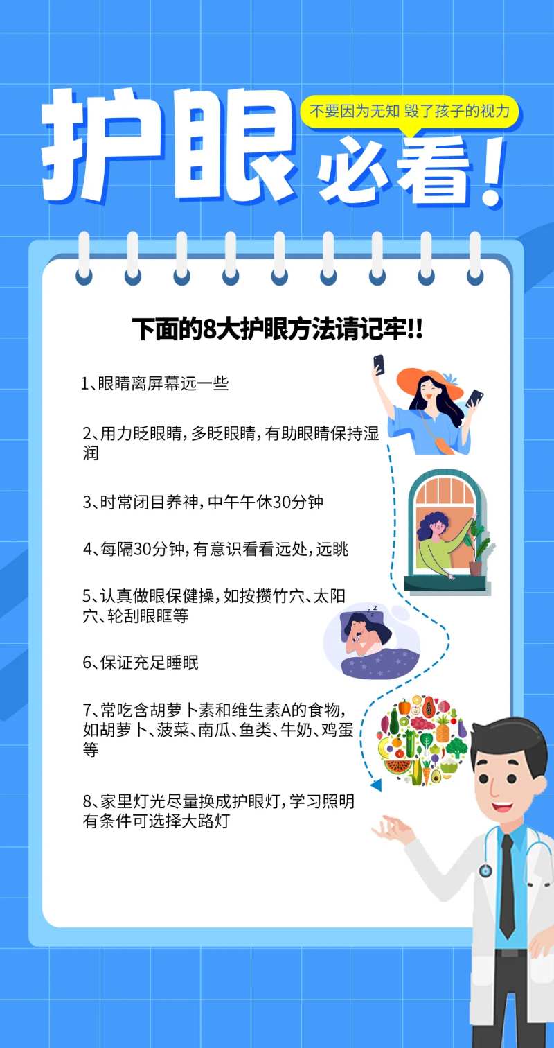 护眼必看科普海报-采灵感-cailinggan.com