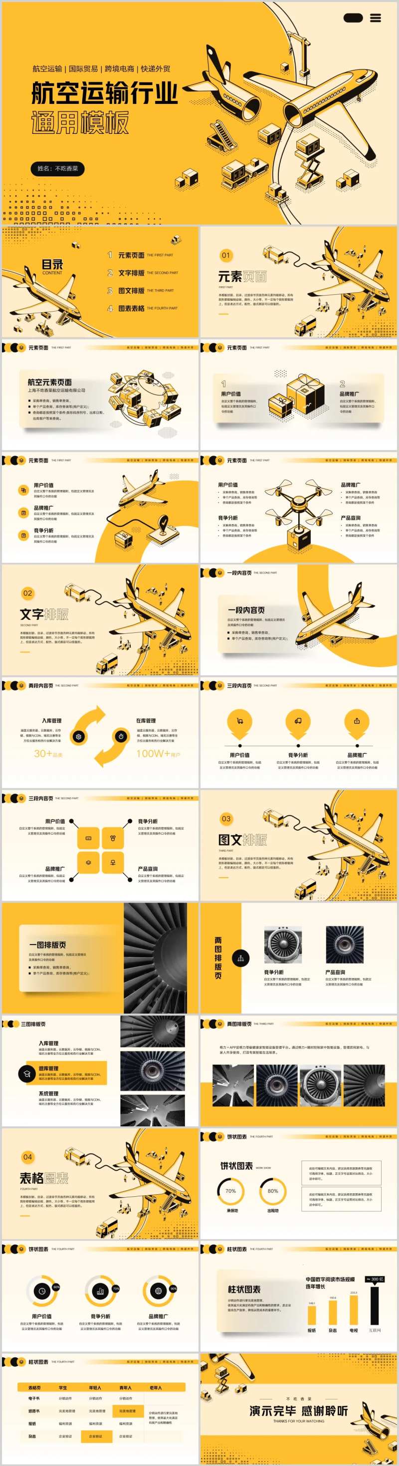 航空运输仓储物流国际贸易PPT-采灵感-cailinggan.com