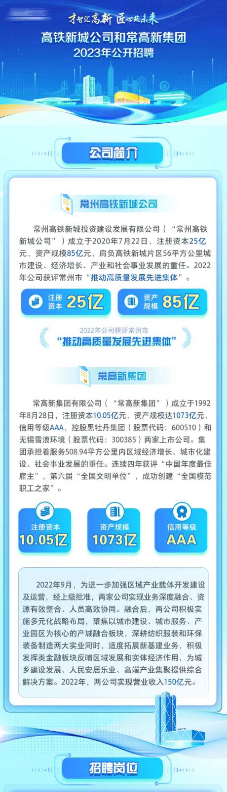常州高铁新城科技感招聘海报长图-采灵感-https://www.cailinggan.com/