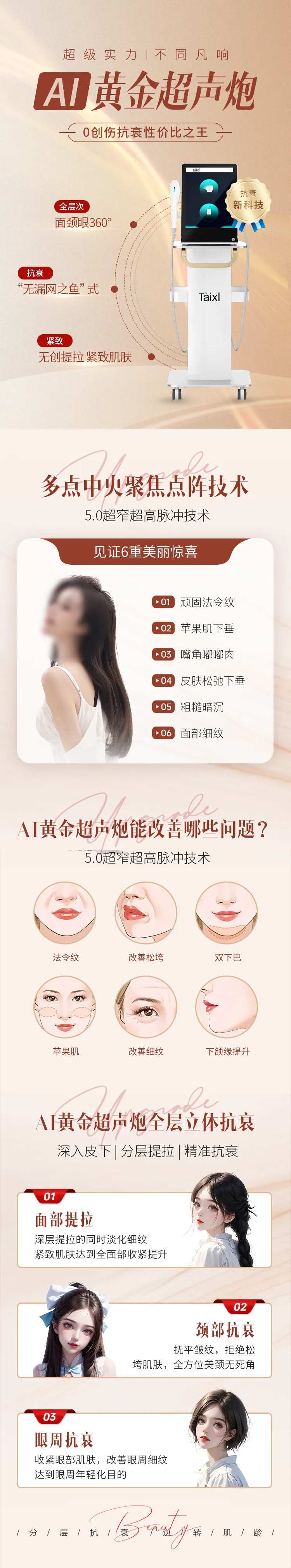 医美护肤美容超声炮活动专题介绍长图-采灵感-cailinggan.com