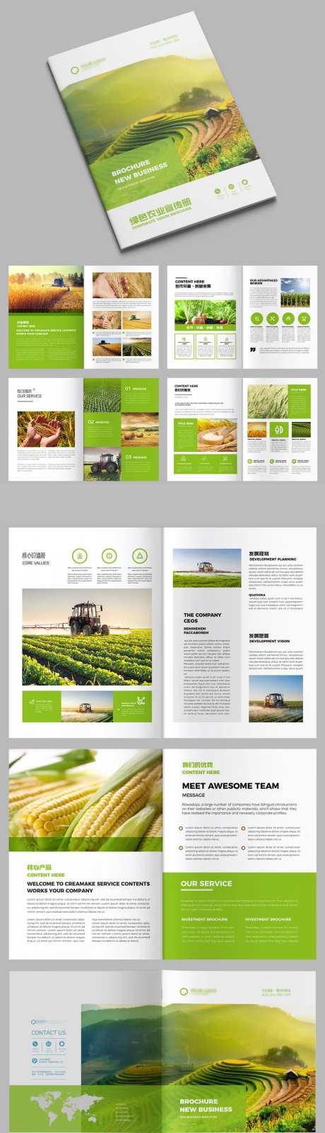 绿色农业宣传画册-采灵感-https://www.cailinggan.com/