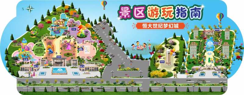 景区游玩导览图矢量地图-采灵感-cailinggan.com