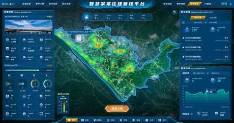 智慧住建管理平台UI设计-采灵感-https://www.cailinggan.com/