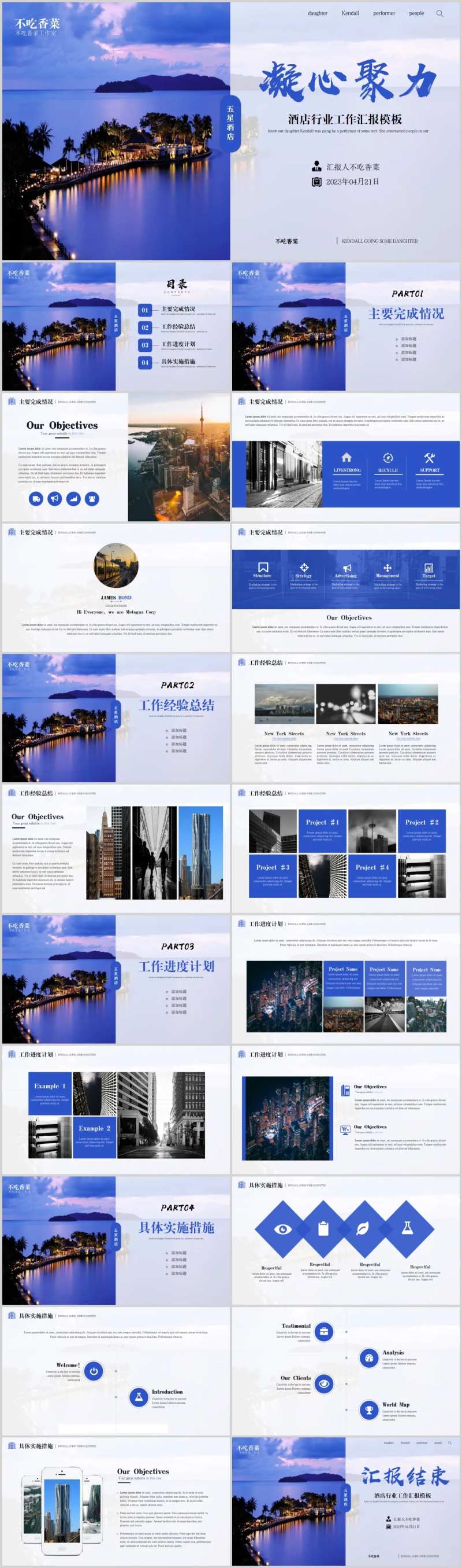 五星酒店行业工作汇报PPT-采灵感-cailinggan.com