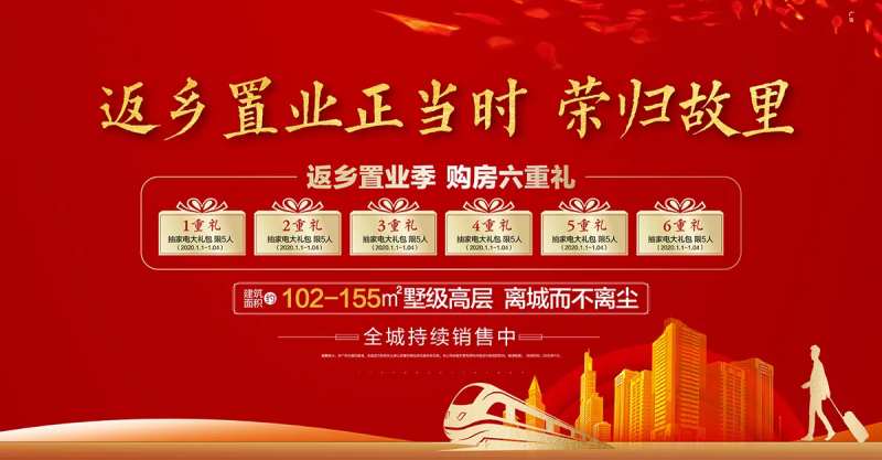 地产返乡置业六重礼海报展板-采灵感-cailinggan.com