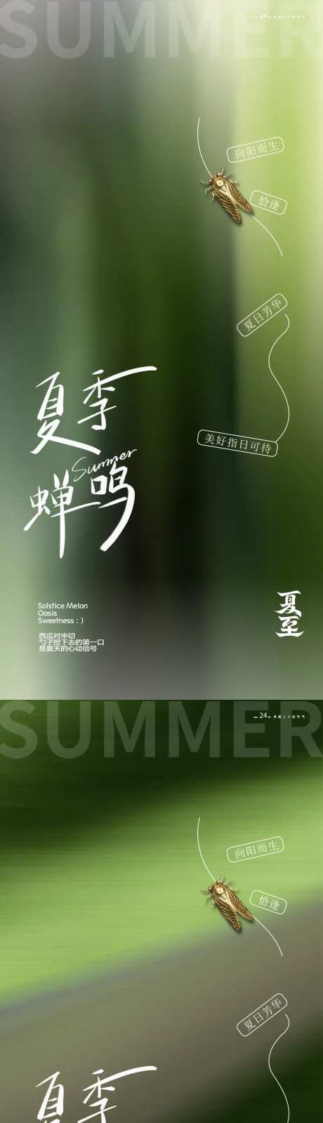 夏至知了海报-采灵感-https://www.cailinggan.com/