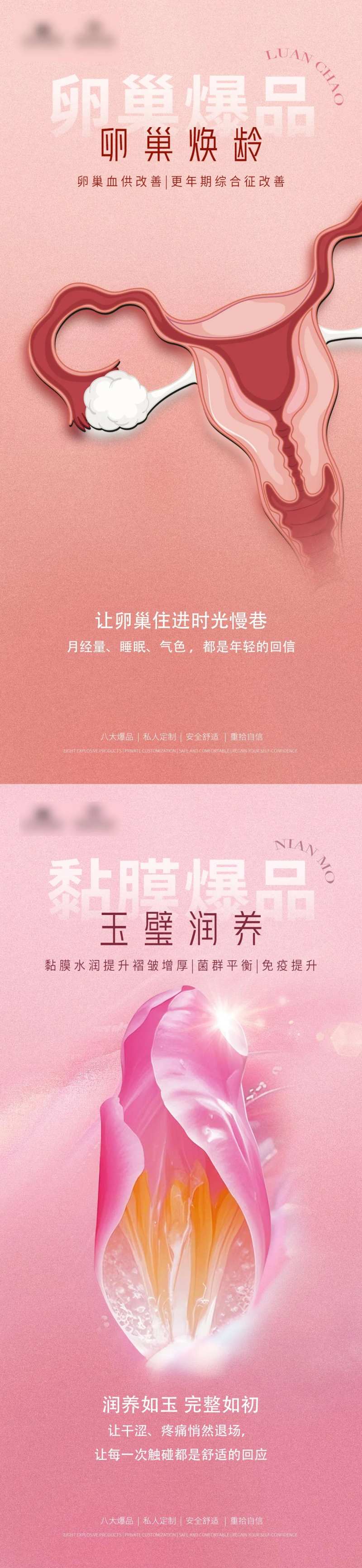 私密卵巢黏膜科普系列海报-采灵感-cailinggan.com