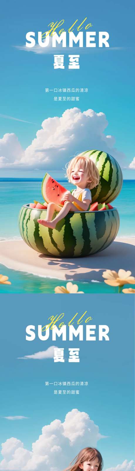 夏至儿童海报-采灵感-https://www.cailinggan.com/