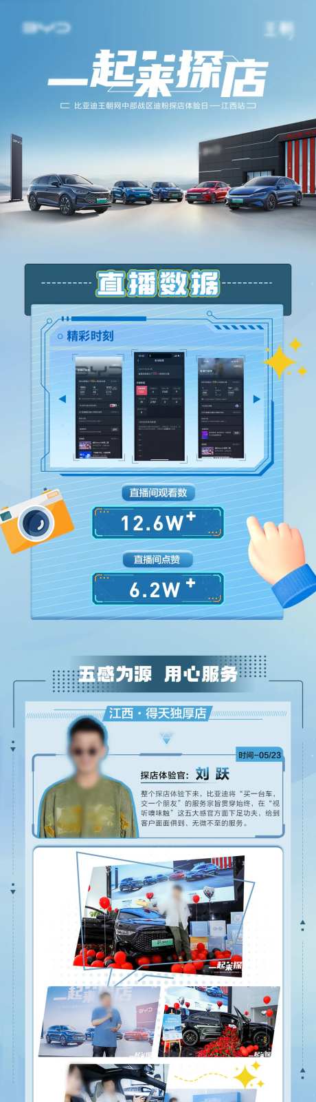 汽车主播探店直播长图-采灵感-https://www.cailinggan.com/