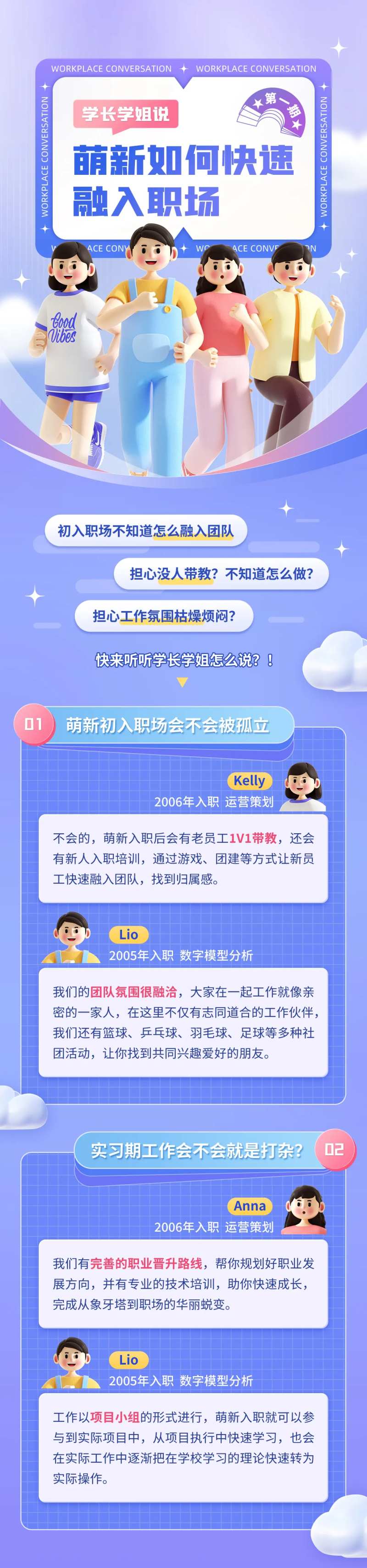校园招聘学长学姐说长图-采灵感-cailinggan.com