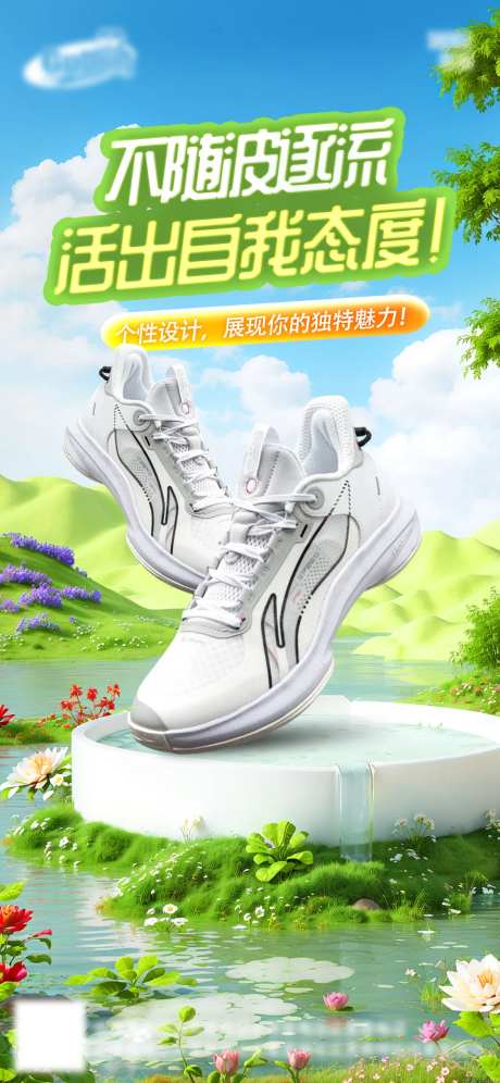 休闲运动鞋海报-采灵感-https://www.cailinggan.com/