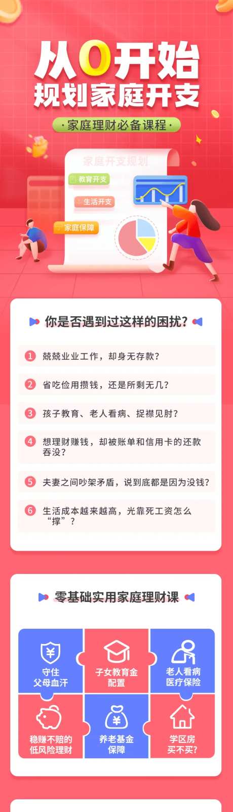 从0开始规划家庭开支长图海报-采灵感-https://www.cailinggan.com/