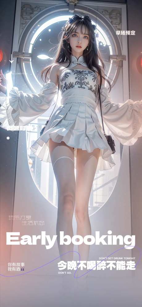 酒吧早场预定海报-采灵感-https://www.cailinggan.com/