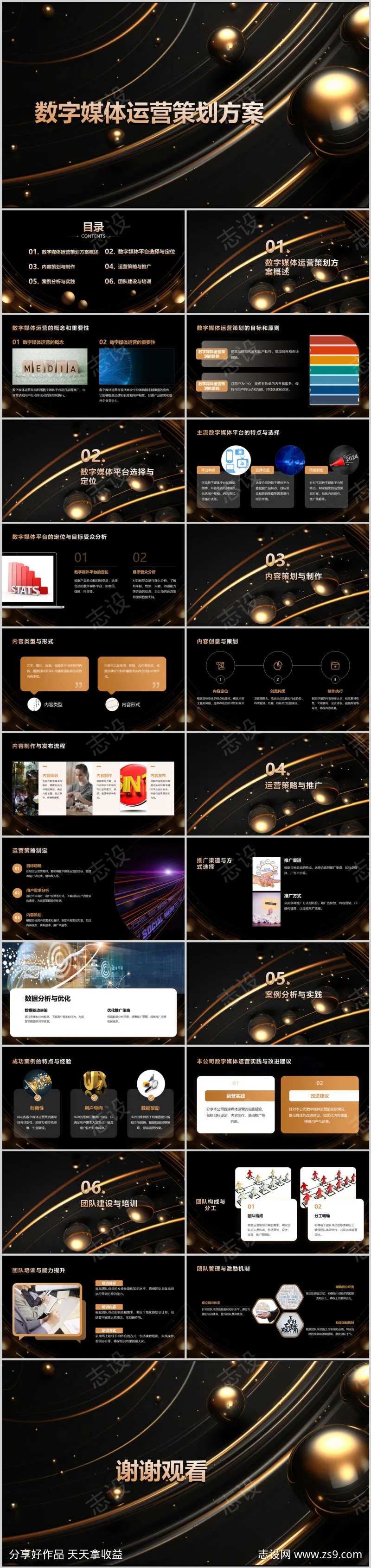 数字媒体运营策划方案PPT-采灵感-cailinggan.com