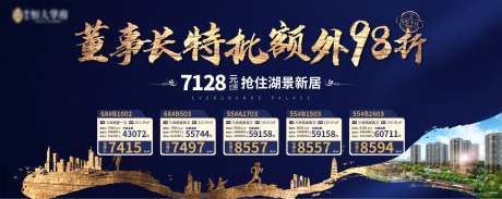 房地产蓝金特批房源广告展板-采灵感-https://www.cailinggan.com/
