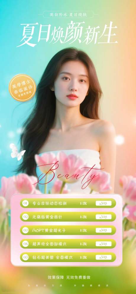 医美美容院护肤卡项海报-采灵感-https://www.cailinggan.com/