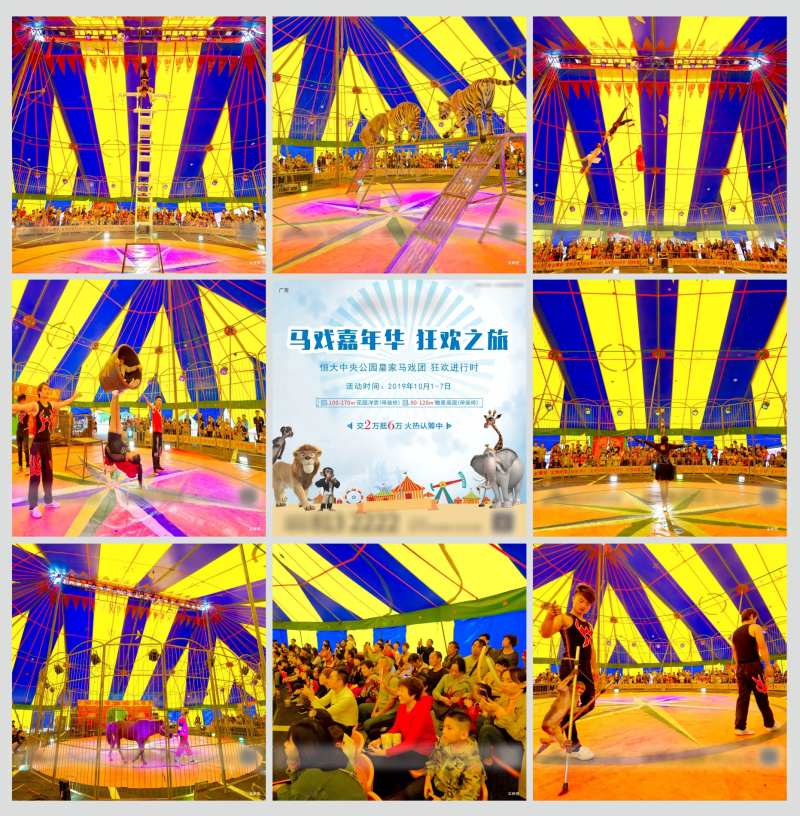 马戏嘉年华活动九宫格-采灵感-cailinggan.com