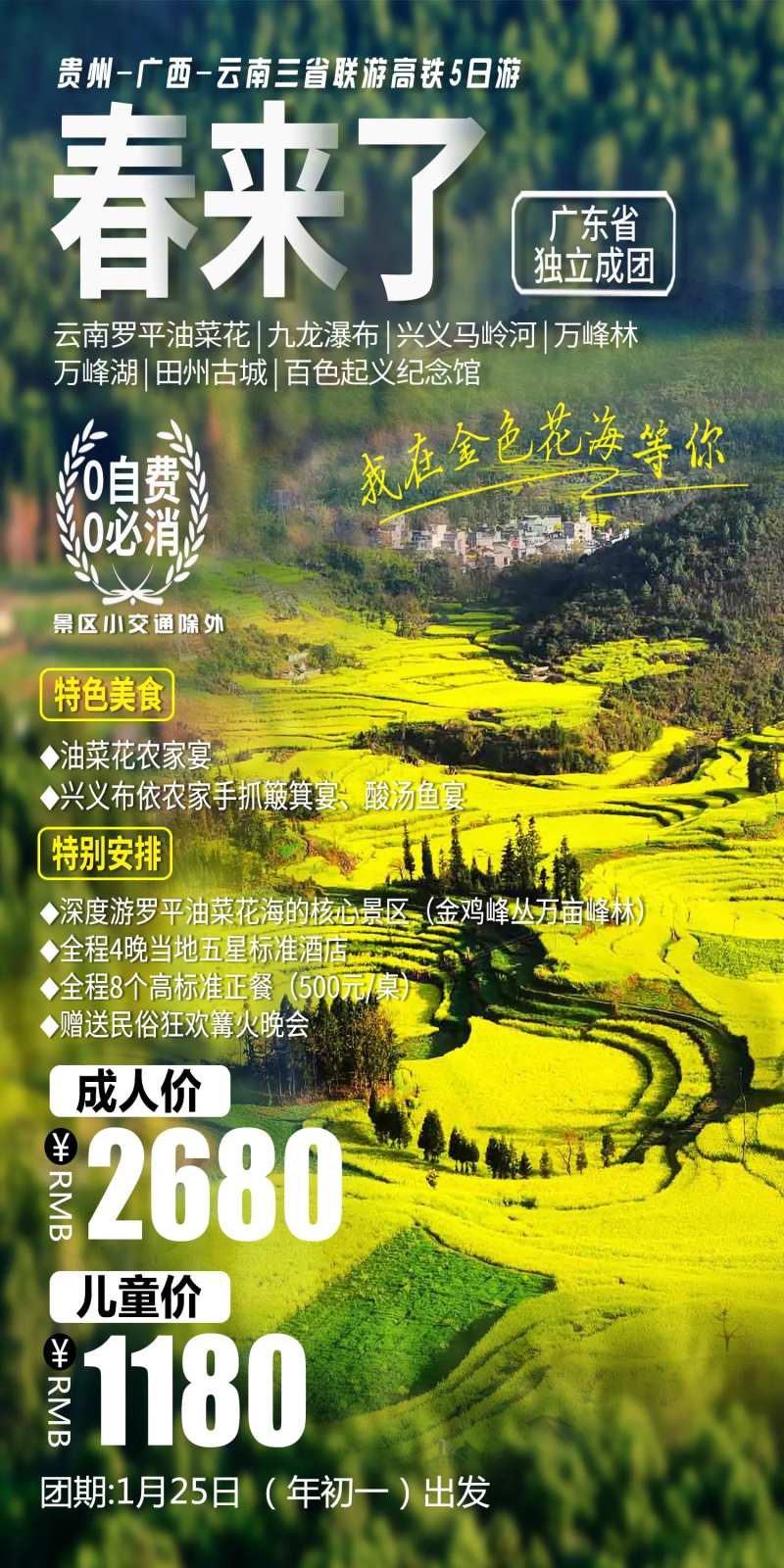 贵州春来了落叶海报-采灵感-cailinggan.com