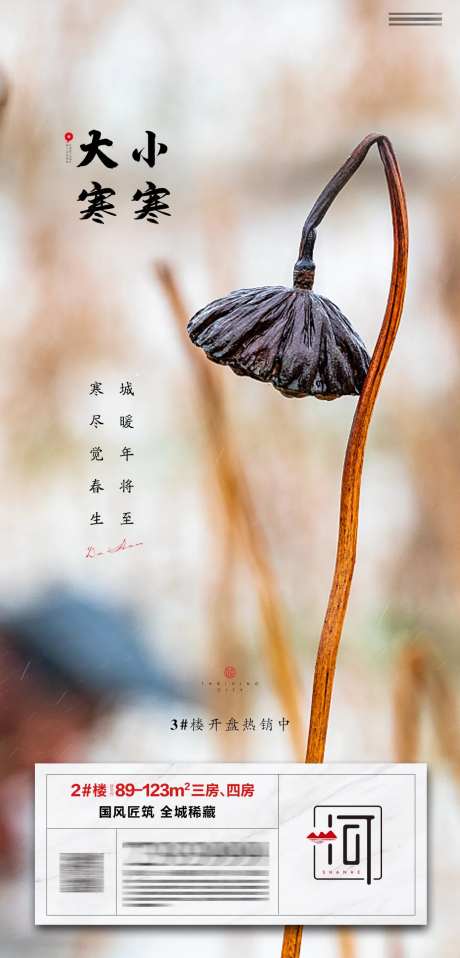 小寒大寒节气海报-采灵感-cailinggan.com