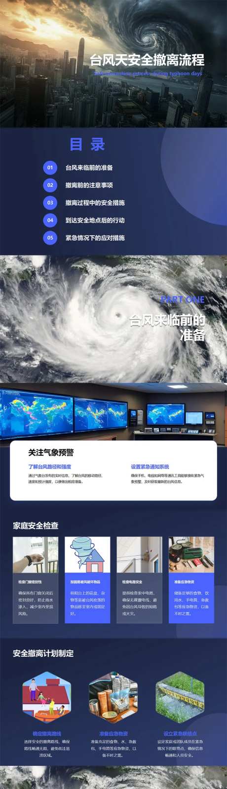 台风天安全撤离流程PPT-采灵感-https://www.cailinggan.com/