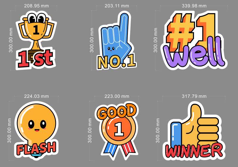 可爱风贴纸手举牌-采灵感-cailinggan.com