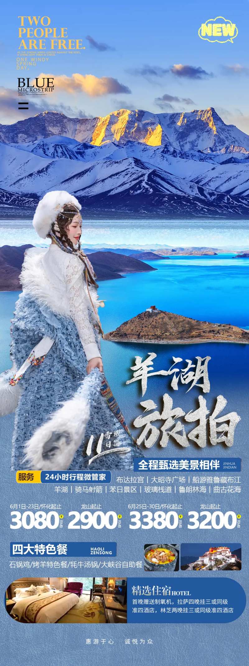 西藏羊卓雍措旅游海报-采灵感-cailinggan.com