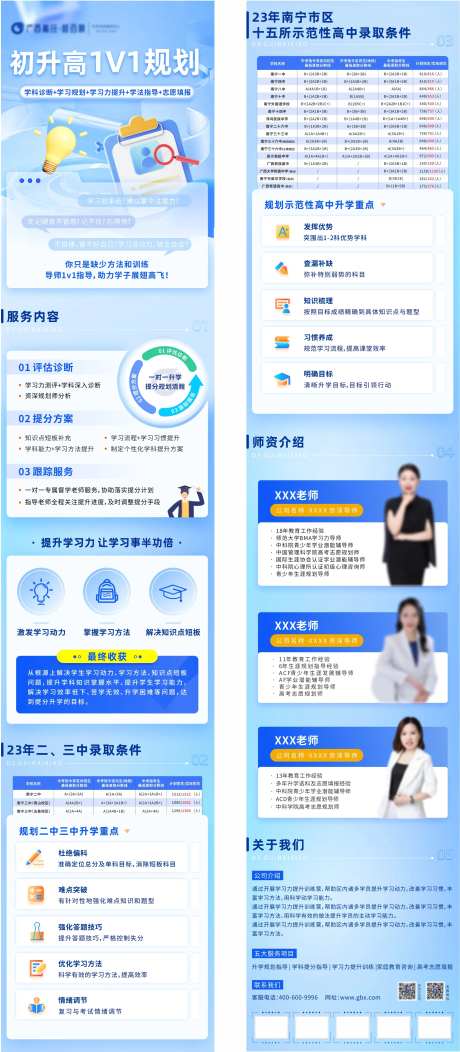 初高中学业规划长图海报-采灵感-https://www.cailinggan.com/