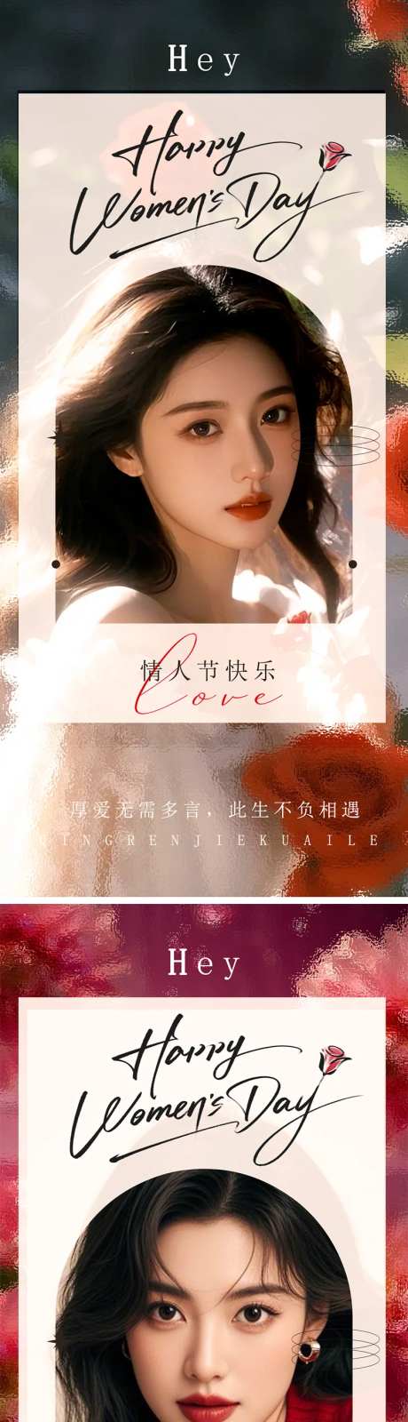 情人节系列海报女人节系列海报-采灵感-https://www.cailinggan.com/