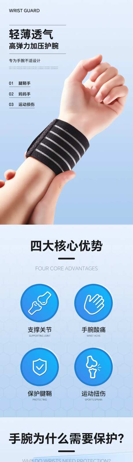 个护健康加压护腕详情页-采灵感-https://www.cailinggan.com/