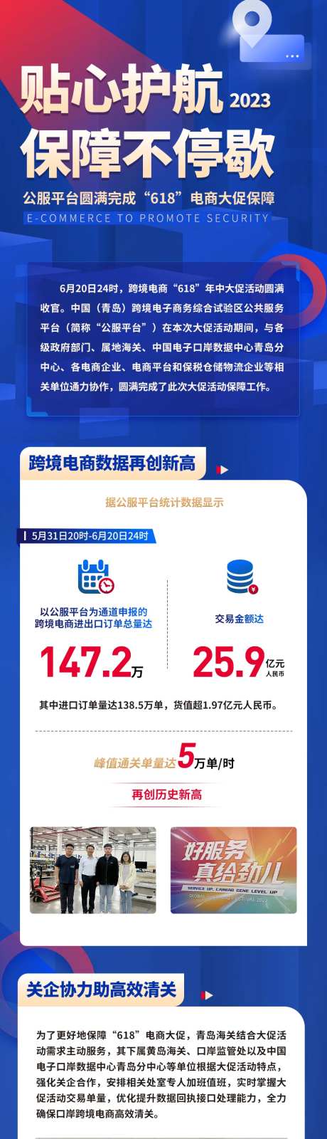 618销售数据总结蓝红配色长图-采灵感-https://www.cailinggan.com/