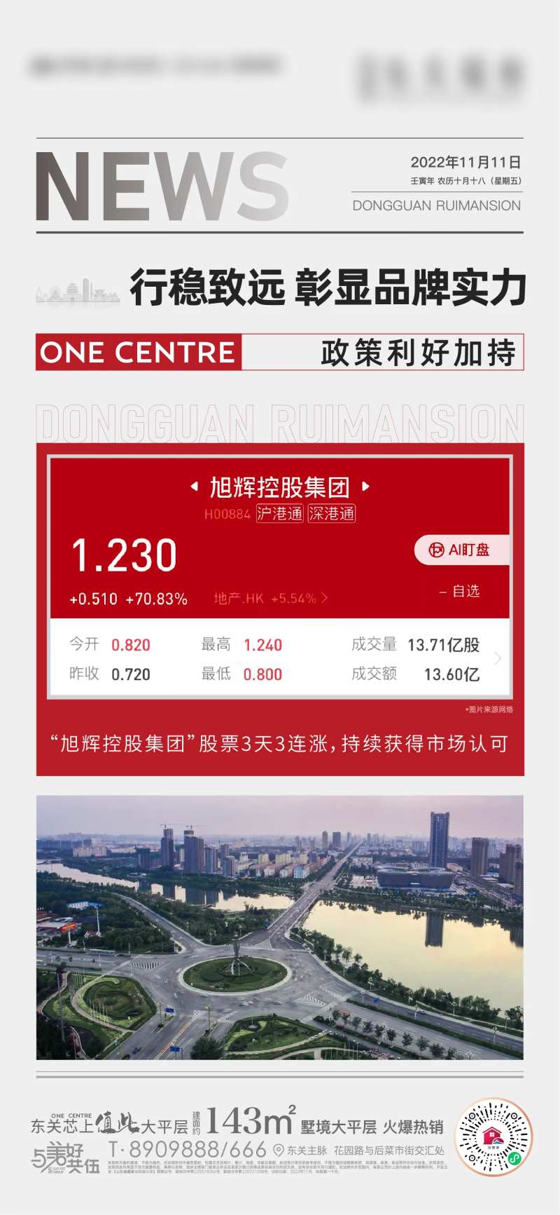 地产楼市利好政策快讯海报-采灵感-cailinggan.com
