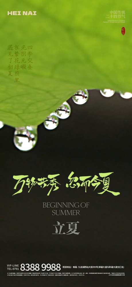 二十四节气立夏意境海报-采灵感-https://www.cailinggan.com/