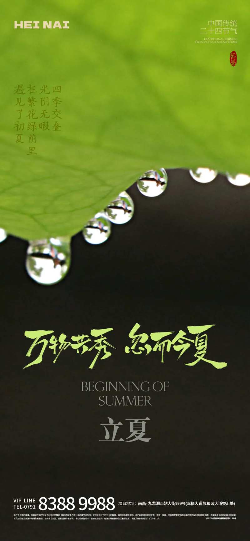 二十四节气立夏意境海报-采灵感-cailinggan.com