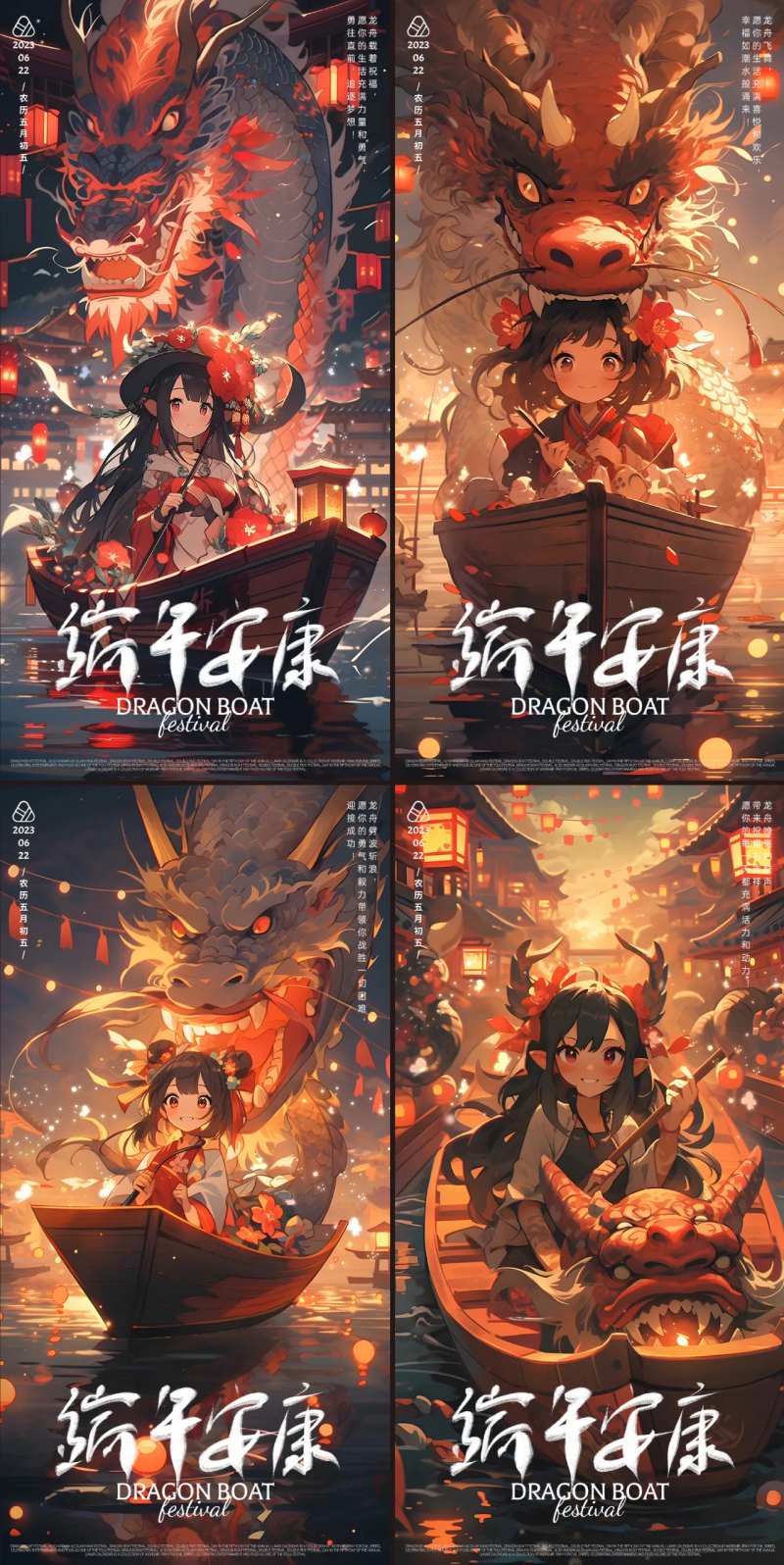 端午安康国风海报-采灵感-cailinggan.com