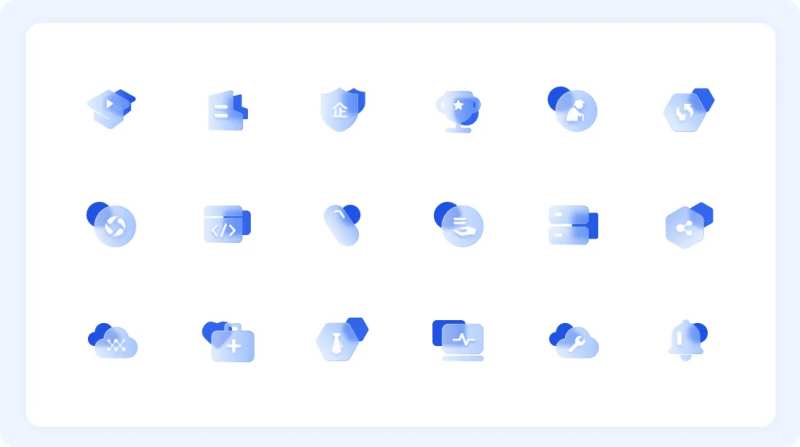 B端毛玻璃质感图标设计-采灵感-cailinggan.com